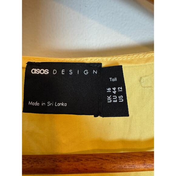 ASOS Light Yellow Ruffle Mini Dress - Picture 6 of 8